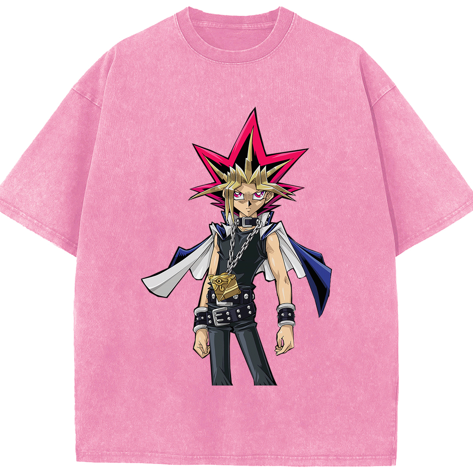 （画像用） 遊☆戯☆王 Yu-Gi-Oh! 綿100% ヴィンテージ風 半袖Tシャツ（フロントプリント）